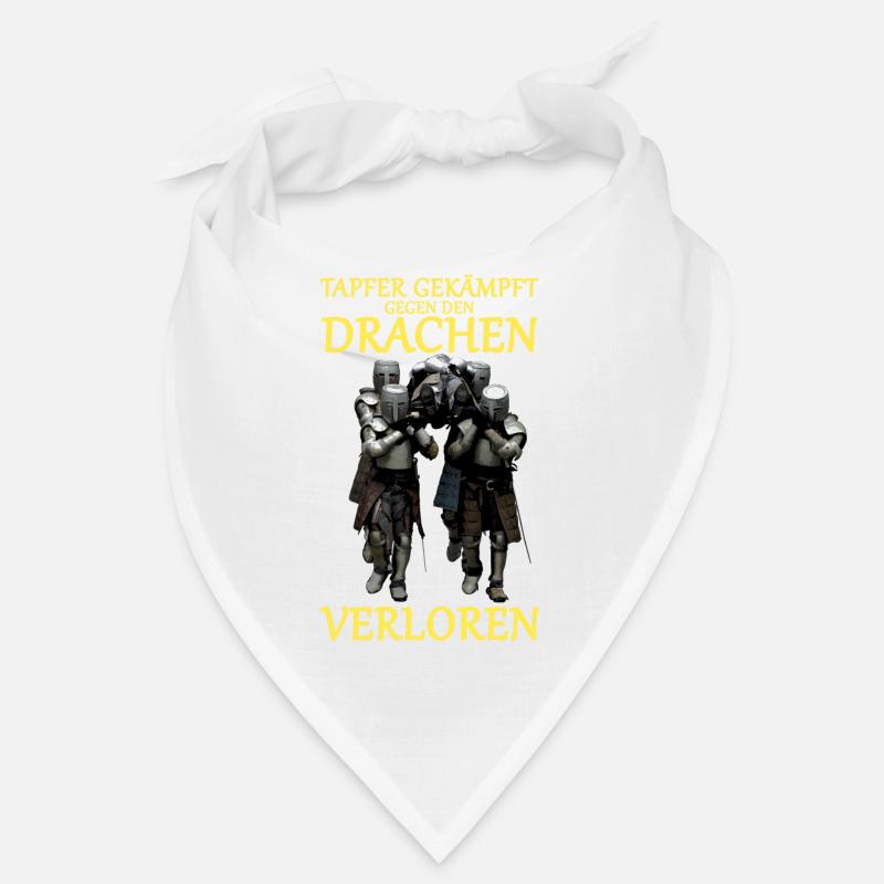 Tapferer Kampf gegen Drachen - Bandana - Weiß