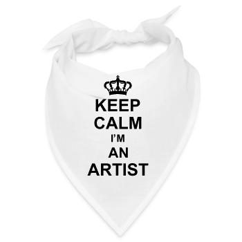 keep calm I'm an artist kg10 - Bandana - Weiß - Vorne
