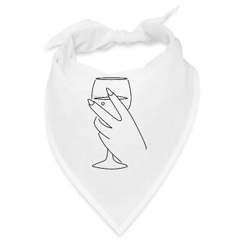 Wein - Bandana - Weiß - Vorne