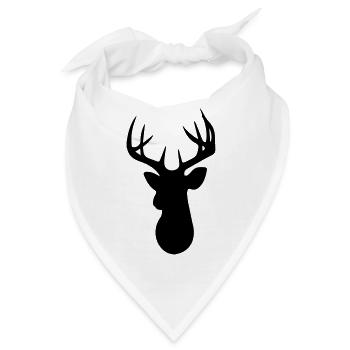 Stag Head - Bandana - Weiß - Vorne