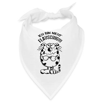 Ich bin nicht flauschig Katze - Comic - Bandana - Weiß - Vorne