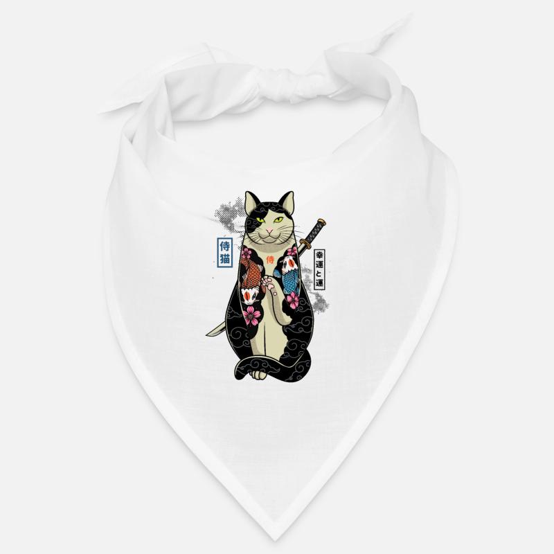 samurai cat - maneki neko Bandana