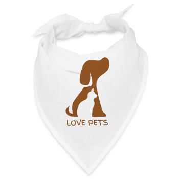 Love pets - Bandana - Weiß - Vorne