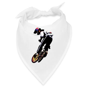 bmx race race racer - Bandana - Weiß - Vorne