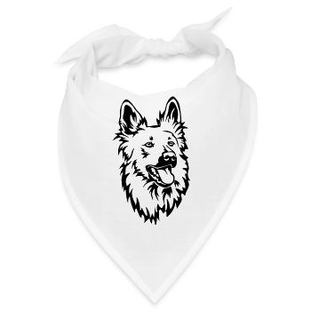 Harzer Fuchs Kopf - Bandana - Weiß - Vorne