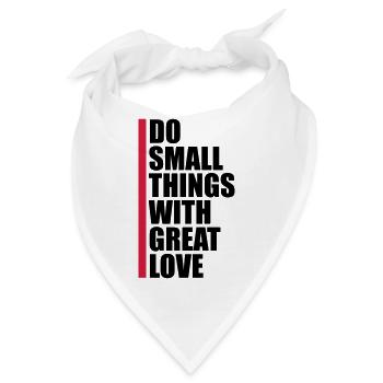 Zitat do small things - Bandana - Weiß - Vorne