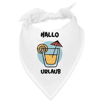 Hallo Urlaub - Bandana - Weiß - Vorne