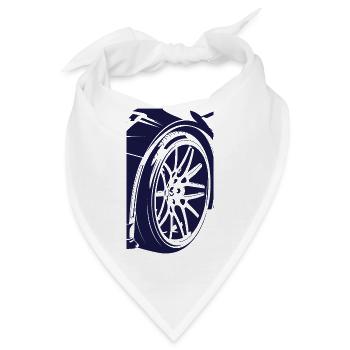 Metall- und Glasränder - Bandana - Weiß - Vorne