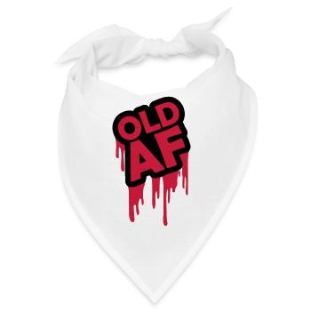 old AF Text Logo - Bandana - Weiß - Vorne