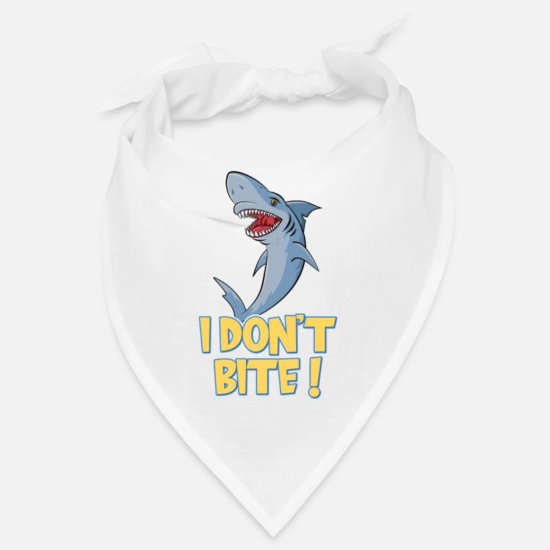 Requin Je ne mords pas requin - Bandana - blanc