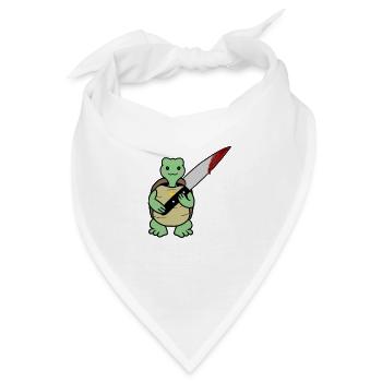 Killer Shildkröte- süß aber tödlich - Bandana - Weiß - Vorne