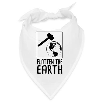 Flatten The Earth - Bandana - Weiß - Vorne