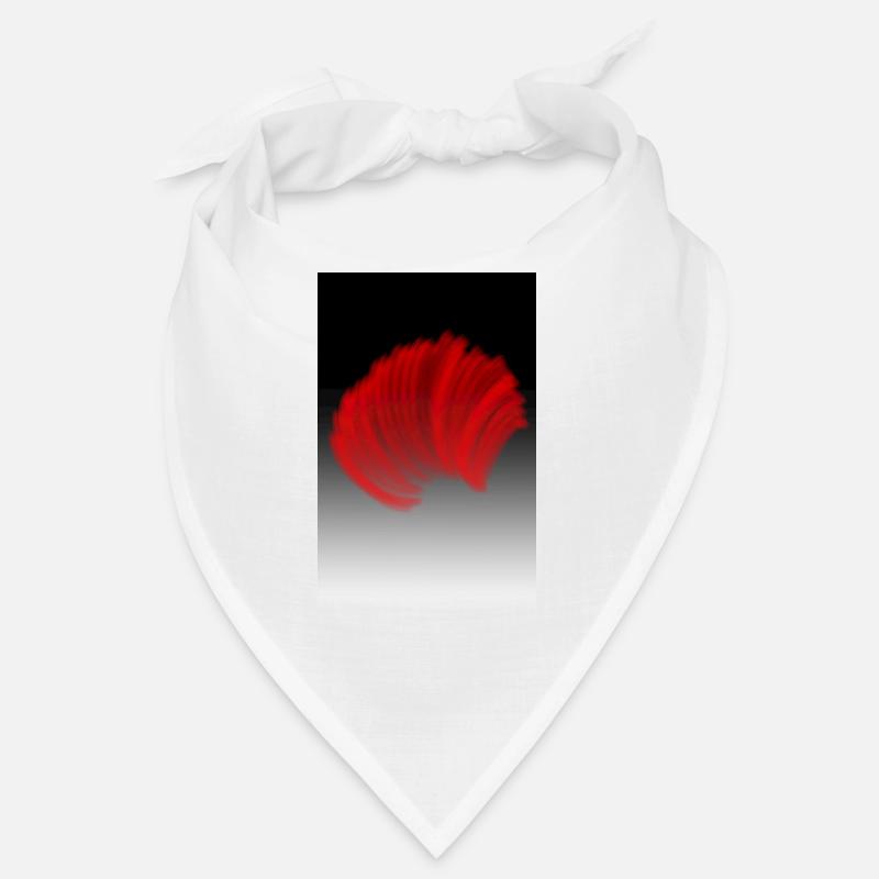Rot auf Schwarz mit weißem Highlight Bandana