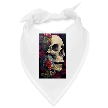 Beautiful fantasy Skull - Bandana - Weiß - Vorne