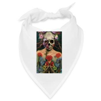 Beautiful fantasy Skull - Bandana - Weiß - Vorne