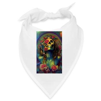 Beautiful fantasy Skull - Bandana - Weiß - Vorne