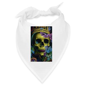 Beautiful fantasy Skull - Bandana - Weiß - Vorne