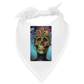 Beautiful fantasy Skull - Bandana - Weiß - Vorne