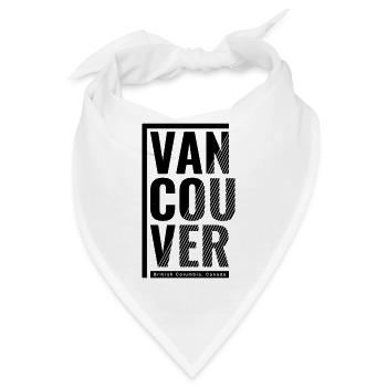 Vancouver Grafik mit Streifen und Label - Bandana - Weiß - Vorne