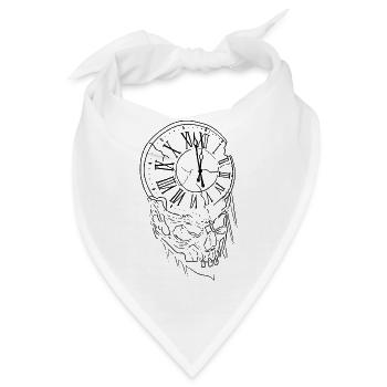 Schädel - Bandana - Weiß - Vorne