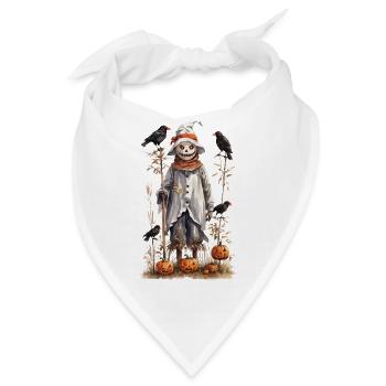 Herbstliche Vogelscheuche Halloween Ästhetik - Bandana - Weiß - Vorne