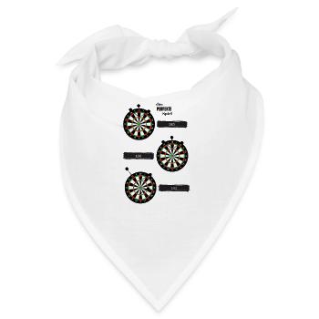 9 Darter - Darts - Der Sport der letzten Jahre! - Bandana - Weiß - Vorne