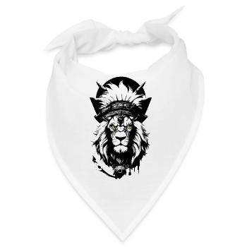 Stammes-Löwe - Bandana - Weiß - Vorne