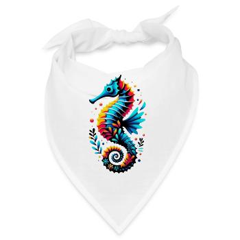 Seepferdchen - Bandana - Weiß - Vorne