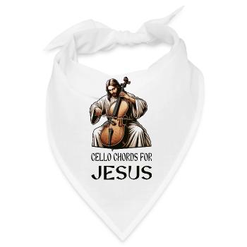 Cello Akkorde für Jesus Christlicher Gott - Bandana - Weiß - Vorne
