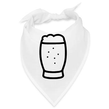 Bier - Bandana - Weiß - Vorne
