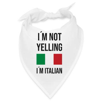 Ich schreie nicht, ich bin Italiener - Bandana - Weiß - Vorne