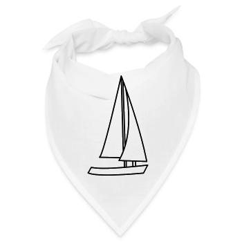 Segelschiff - Bandana - Weiß - Vorne