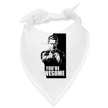 You‘re Awesome - Bandana - Weiß - Vorne