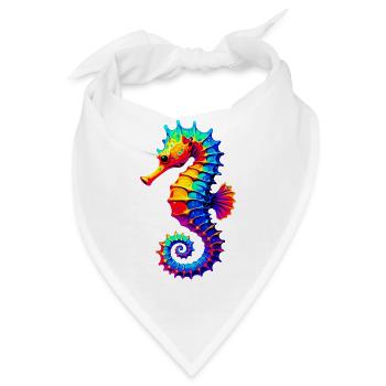 Seepferdchen - Bandana - Weiß - Vorne