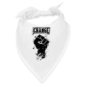 Veränderung durch Revolution Schwarz - Bandana - Weiß - Vorne
