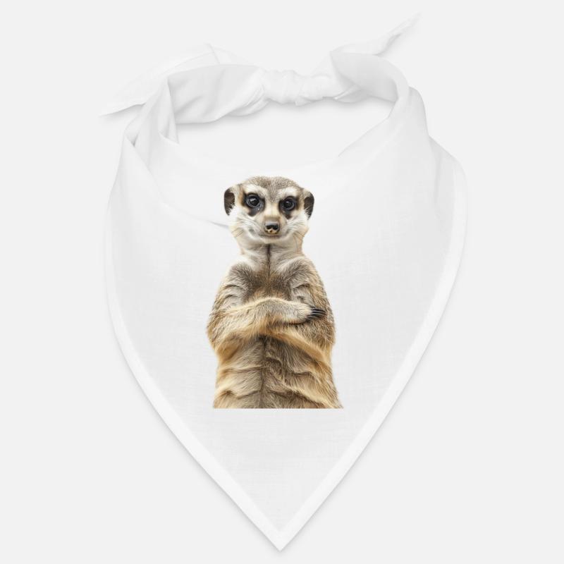 Erdmännchen - Bandana - Weiß
