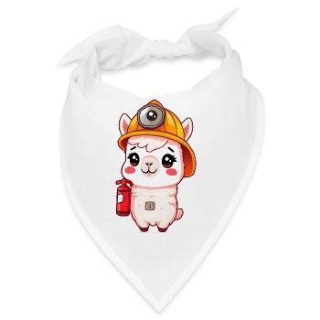 Sicherheit First Alpaka-Feuerwehrmann - Bandana - Weiß - Vorne