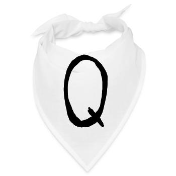 Buchstaben Q - Bandana - Weiß - Vorne
