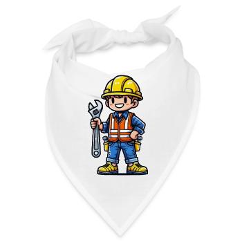 Bauarbeiter - Bandana - Weiß - Vorne