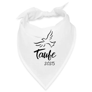 Taufe 2025 Taube abhebend Heiliger Geist - Bandana - Weiß - Vorne
