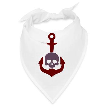 anker skull - Bandana - Weiß - Vorne