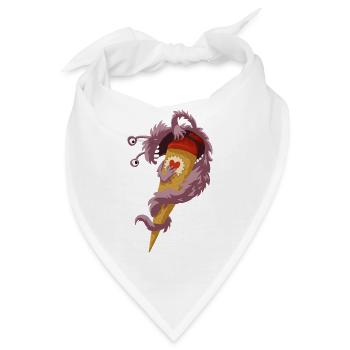 Schultütenmonster - Bandana - Weiß - Vorne
