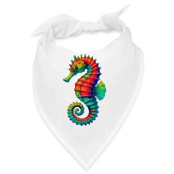 Seepferdchen - Bandana - Weiß - Vorne
