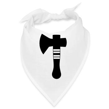 Axt - Bandana - Weiß - Vorne