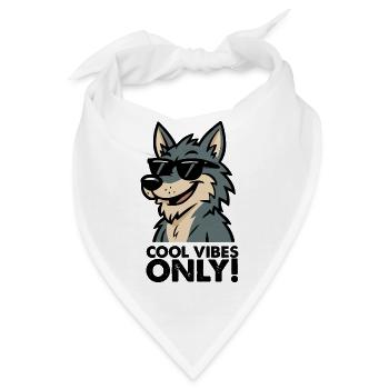 wolf sonnenbrille cool - Bandana - Weiß - Vorne