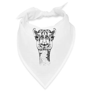 Dekoratives Kamel mit orientalischem Flair - Bandana - Weiß - Vorne
