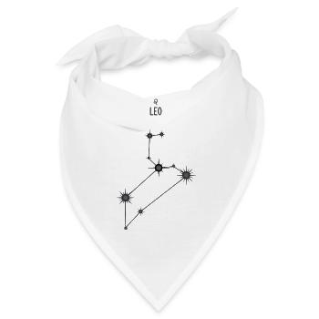 Sternzeichen Löwe Sternbild Sternbild Schwarz & Grau - Bandana - Weiß - Vorne