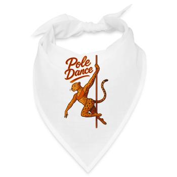 Pole Dance Leopardin Poledancerin Geschenk - Bandana - Weiß - Vorne