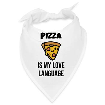 Pizzastück Charakter - Bandana - Weiß - Vorne