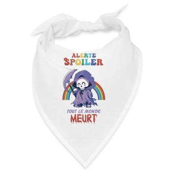Spoiler-Alarm, alle sterben Humor Kino - Bandana - Weiß - Vorne